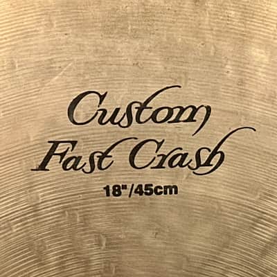 18" Zildjian K Custom Fast Crash Cymbal 1344g CRACKED *Video Demo* image 4