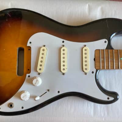 Squier by Fender Bullet S3 PROJECT Body and Loaded Pickguard FREE Neck Included 1980s - Sunburst image 4