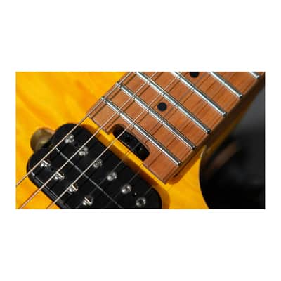 EVH Wolfgang Standard QM 6-String Electric Guitar with Basswood Body and Baked Maple Fingerboard (Right-Handed, Trans Amber) image 11