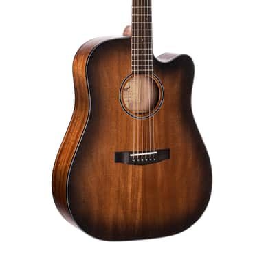 Cort COREDCOPBB Core-DC Series Dreadnought Cutaway Acoustic Electric Guitar. Open Pore Black Burst image 1