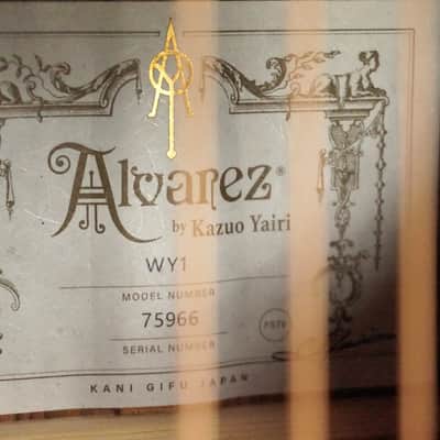 Alvarez Yairi Stage WY1 Cedar Top Rosewood Back and Sides - Natural Satin - 75966 image 13