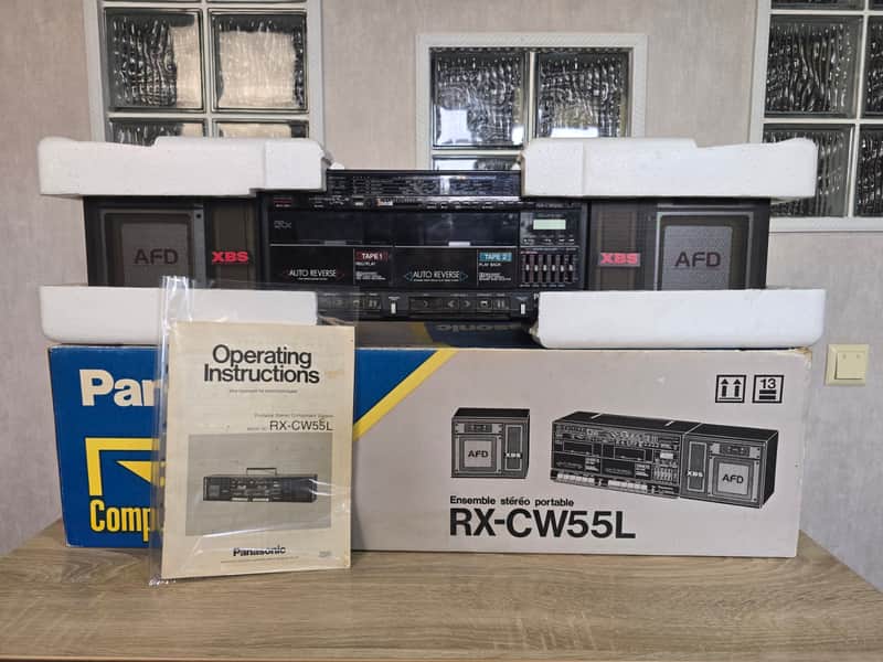 100% Serviced Panasonic RX-CW55L Rare Vintage BoomBox Ghettoblaster  Cassette Deck Japan image 1