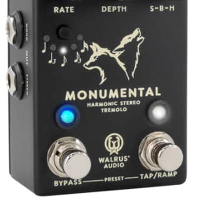 Walrus Audio Monumental Stereo Harmonic Tap Tremolo, Black image 2