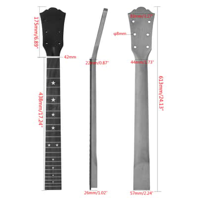 Maple Guitar Neck Rosewood Fretboard -22frets LP image 6
