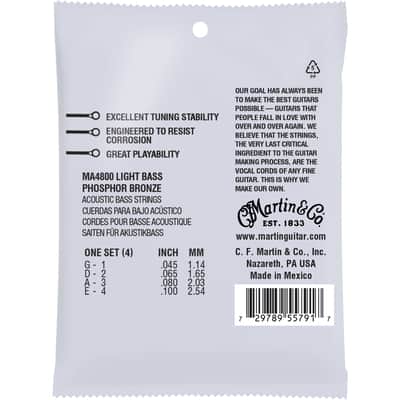 MA4800 Acoustic Bass Phosphore Bronze 45/100 Martin Strings image 2