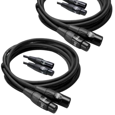 2 Pack Hosa Pro Microphone Cable, Neutrik REAN Connectors REAN XLR3F to XLR3M, HMIC-010 (10 Feet) image 3