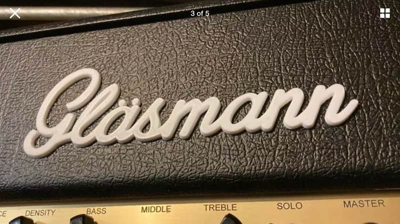 Custom Amplifier Badges Emblems Amp Cab Logo Sign Text in Manufacturers Style for Marshall Fender etc image 1
