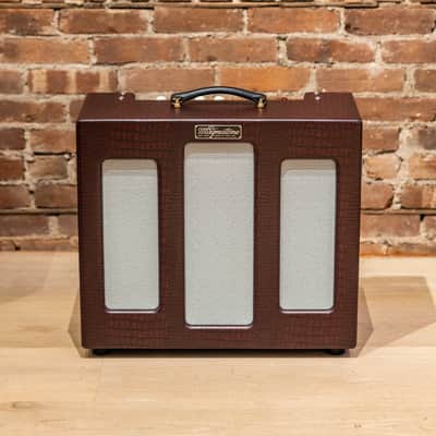 Magnatone Varsity Reverb 15W 1x12 Combo - Burgundy Crocodile Bild 9