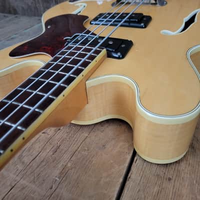 Mosrite Celebrity Hollowbody 4 String Bass 1968 - Natural Blonde image 10