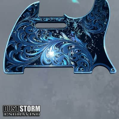 Telecaster 8 Hole Pickguard Acrylic Blue Mirror Guitar Scratch Plate for Fender American/Mexican Standard Tele Cut for Modern Style Parts image 5