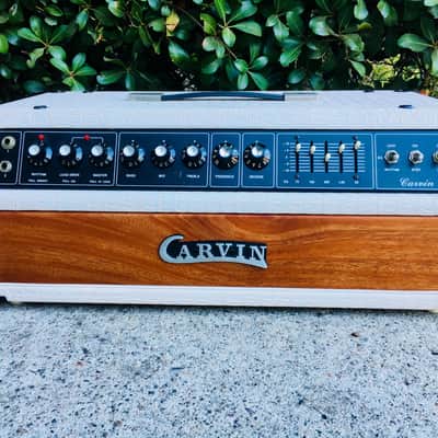 Carvin X100 1985 Custom Albino gator/mahogany image 1