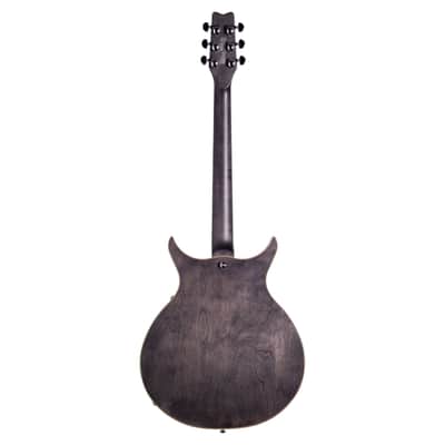 Washburn SH35 Semi-Hollow Electric Guitar-Trans Black *USA Small Business* image 2