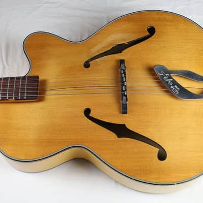 EXTREMELY RARE Vintage HOPF Original Acoustic Archtop Guitar, by GUSTAV GLASSL,  w/Cutaway, Soft Case image 1