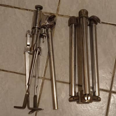 Amati Kraslice RARE Snare drum stand 60s-70s  - Vintage chrome image 7