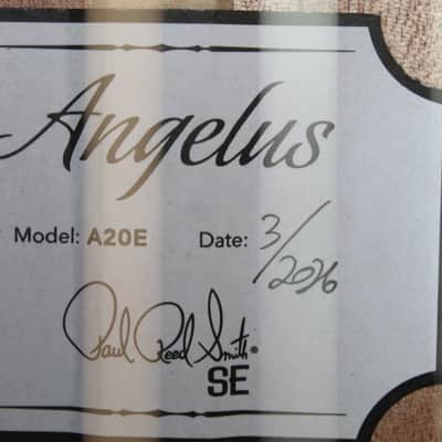 Brand New PRS SE Angelus A20E Acoustic/Electric Guitar - Black Top image 6