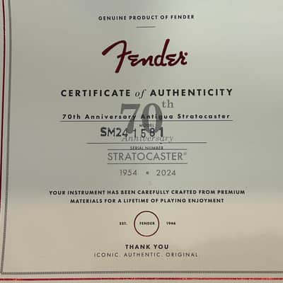 Fender 70th Anniversary Vintera II Antigua Stratocaster 2024/ 7lbs. 9.1oz. #SM241581 image 9