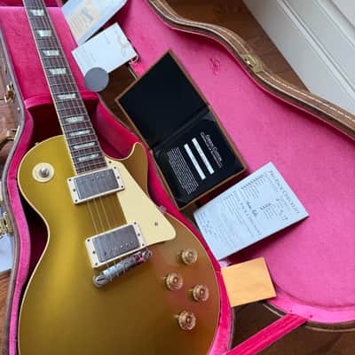 2022 Gibson Custom Shop M2M ‘54 Reissue R4 Les Paul Double Gold Stinger VOS - Gold Top image 22