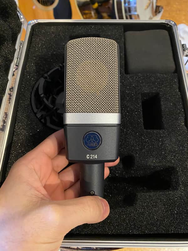 AKG C214 Large Diaphragm Cardioid Condenser Microphone 2010s - Black image 1