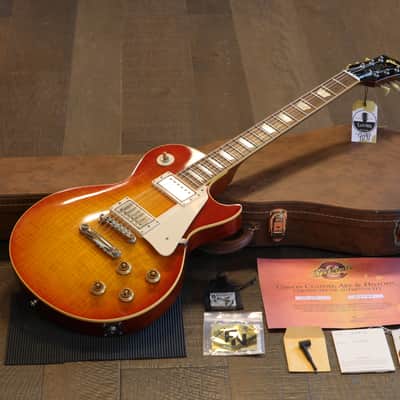 2003 Gibson Custom Shop R9 1959 Reissue Historic Reissue Electric Guitar Washed Cherry Burst + COA OHSC image 1