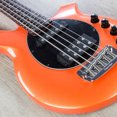 Ernie Ball Music Man Bongo 5 HS Bass Guitar - Tangerine Pearl | Reverb