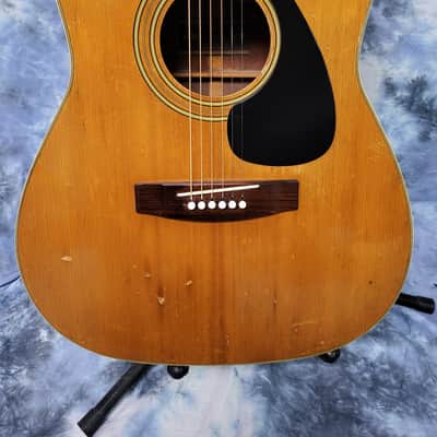 1973 Yamaha FG-160-1 Natural Dreadnought Guitar New Strings Pro Setup Original Soft Shell Case image 2