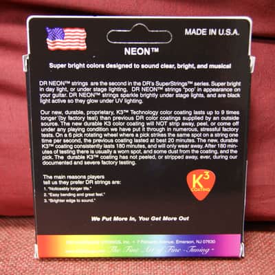 DR Neon NMCE-10 multi colour electric guitar strings 10-46 image 2