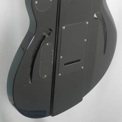 Reverend AirSoinc W Midnight Black Semi Hollow Thru-Body F Holes w/ WIlkinson Trem image 7