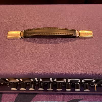 Soldano SLO-30 Custom Shop 2-Channel 30 Watt Guitar Amp Head In Purple Tolex image 6