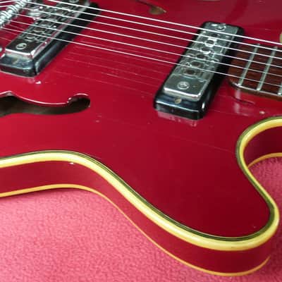 Teisco EP-2L Hollow Body Electric Guitar Japan Vintage 1960's Red image 15
