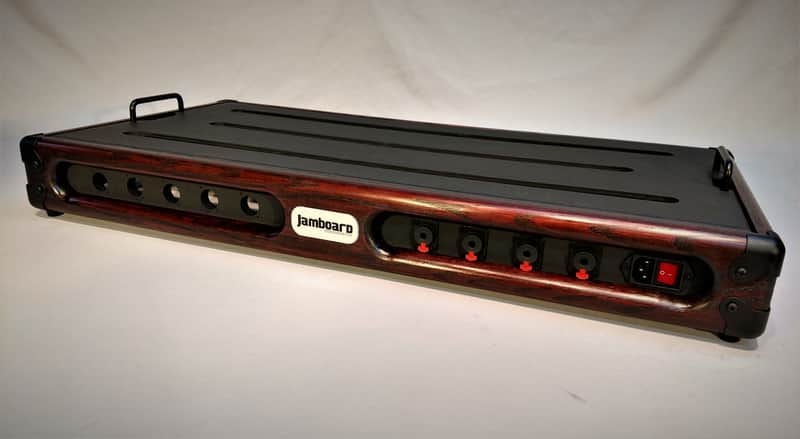 Jamboard Pro Deluxe Large - 16 x 32 - Oak Frame w/ Black Cherry Stain - Professional Pedalboard image 1