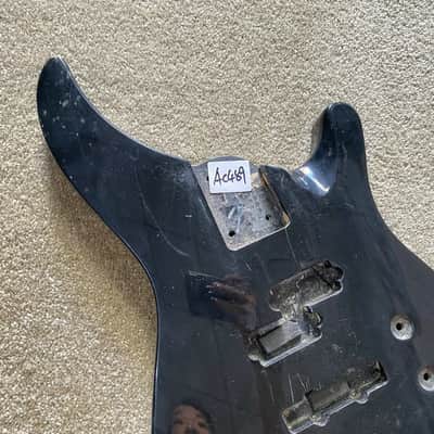 Black 4 String Bass Guitar Body image 2