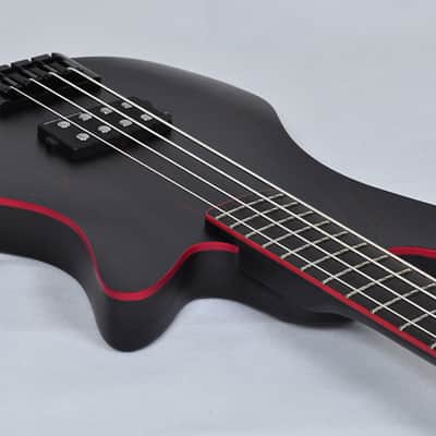 Schecter Signature Sam Bettley Stiletto Electric Bass in Satin Black with Red! With Free Hardcase! image 7
