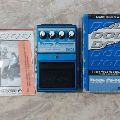 DOD FX-63 DEEP FREEZE [NOS New Old Stock 1st edition] Bass Stereo Analog Chorus 1996 [NOS - New Old Stock] - Airbrush Metallic Blue image 5
