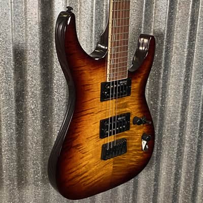 ESP LTD H-200 Flame Top Dark Brown Sunburst Guitar & Case #1026 Used image 5