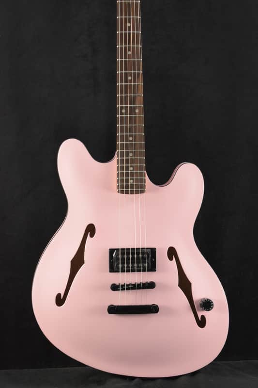 Fender Tom DeLonge Starcaster Satin Shell Pink Rosewood Fingerboard image 1