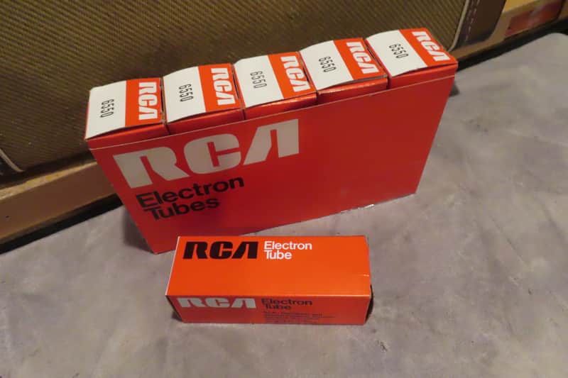 RCA 6550 POWER TUBES 1987 SET of 6 NOS in BOX SVT FENDER 400-PS AMPLIFIER FREE USA SHIPPING! image 1