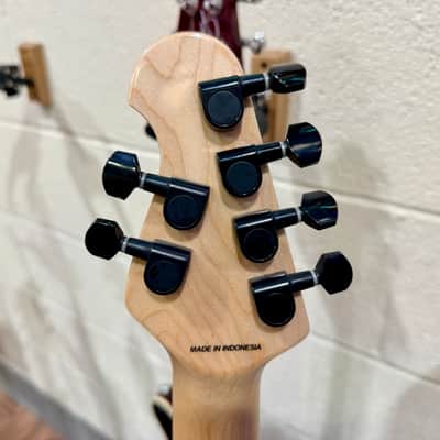 🌟B-Stock🌟 Sterling by Music Man SUB Axis~White W/Black Binding Electric Guitar image 7
