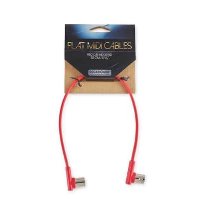 RockBoard FlatPatch MIDI Cable 11.81" (30cm) Red image 4