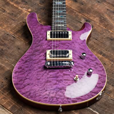 Wolf 200Q (Quilted Maple Top) Purple Electric Guitar image 6