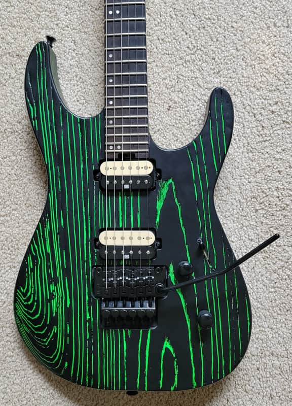 Jackson Pro Series Dinky DK2 Ash Electric Guitar, Green Glow Finish, New Molded Hard Shell Case image 1