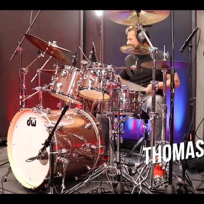 DW Rose Copper, Nickel Collectors Drum Set, Thomas Lang! 22, 1012,16, 6x14. Excellent! Full Set of Cases. image 3
