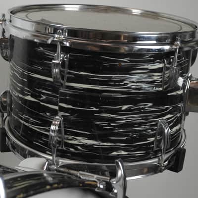 1970s Ludwig Oyster Black Pearl 14x22 8x12 16x16 Drum Set image 10