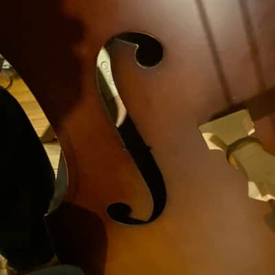 Cecilio CDB-200 4/4 acoustic upright double Bass 2018 - Natural - Distressed image 10