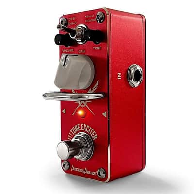 AxcessAbles Tube Exciter Overdrive Guitar Effects Pedal | Mini Analog Distortion Stompbox with Boost & Normal Modes, Volume, Tone, Gain Controls for Electric Guitar | Includes Cable image 3