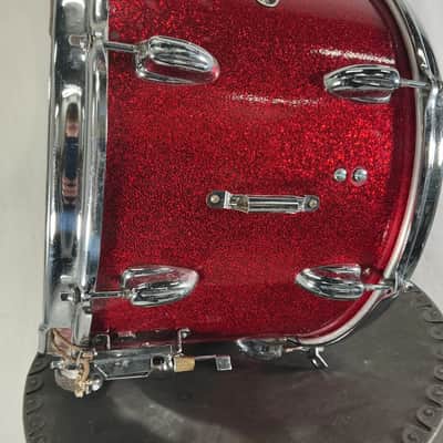 Vintage 14" Slingerland Marching Snare Drum in Red Sparkle image 12