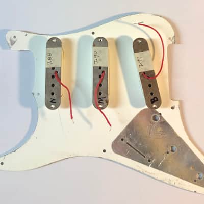 Semi-Loaded Stratocaster Style Pickguard Aged White 80’s-90’s? image 5