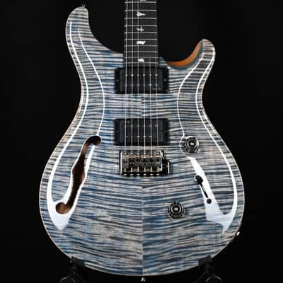 PRS Custom 24 Semi-Hollow w/ Artist Grade Flame Maple Top & Awabi Birds- Faded Indigo 2026 (0424438) image 1