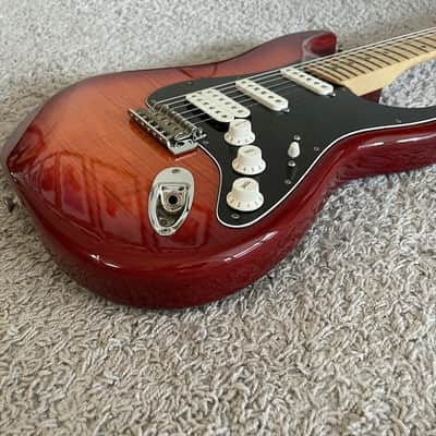 Fender Player Stratocaster HSS Plus Top 2019 MIM Cherry Burst Maple Neck Guitar image 3