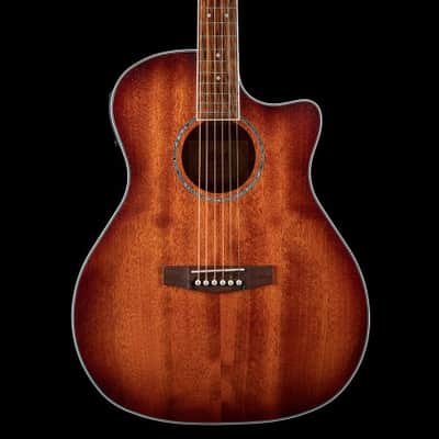 Cort GAMEDXMOP Grand Regal Acoustic Electric Cutaway Guitar. Open Pore Mahogany B-Stock image 8