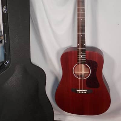 Guild USA D-20 Mahogany Natural Satin Finish Dreadnought Acoustic with case new image 11
